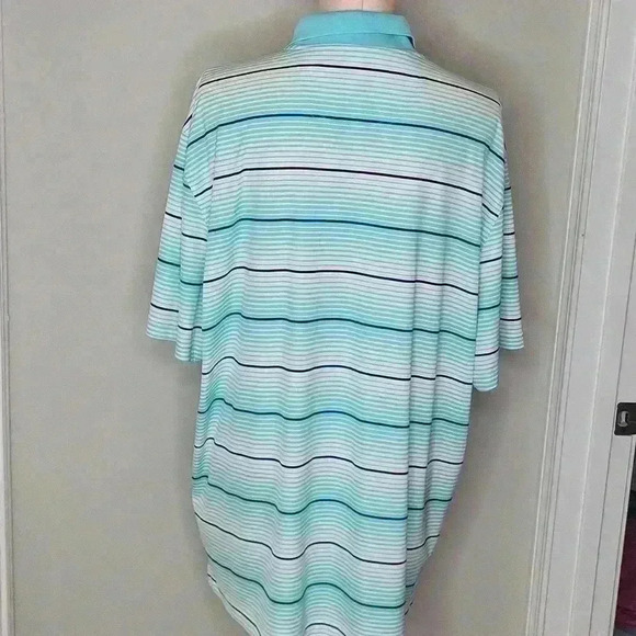 Greg Norman Men's Light Blue Stripped Polo Size XXL - Picture 4 of 5